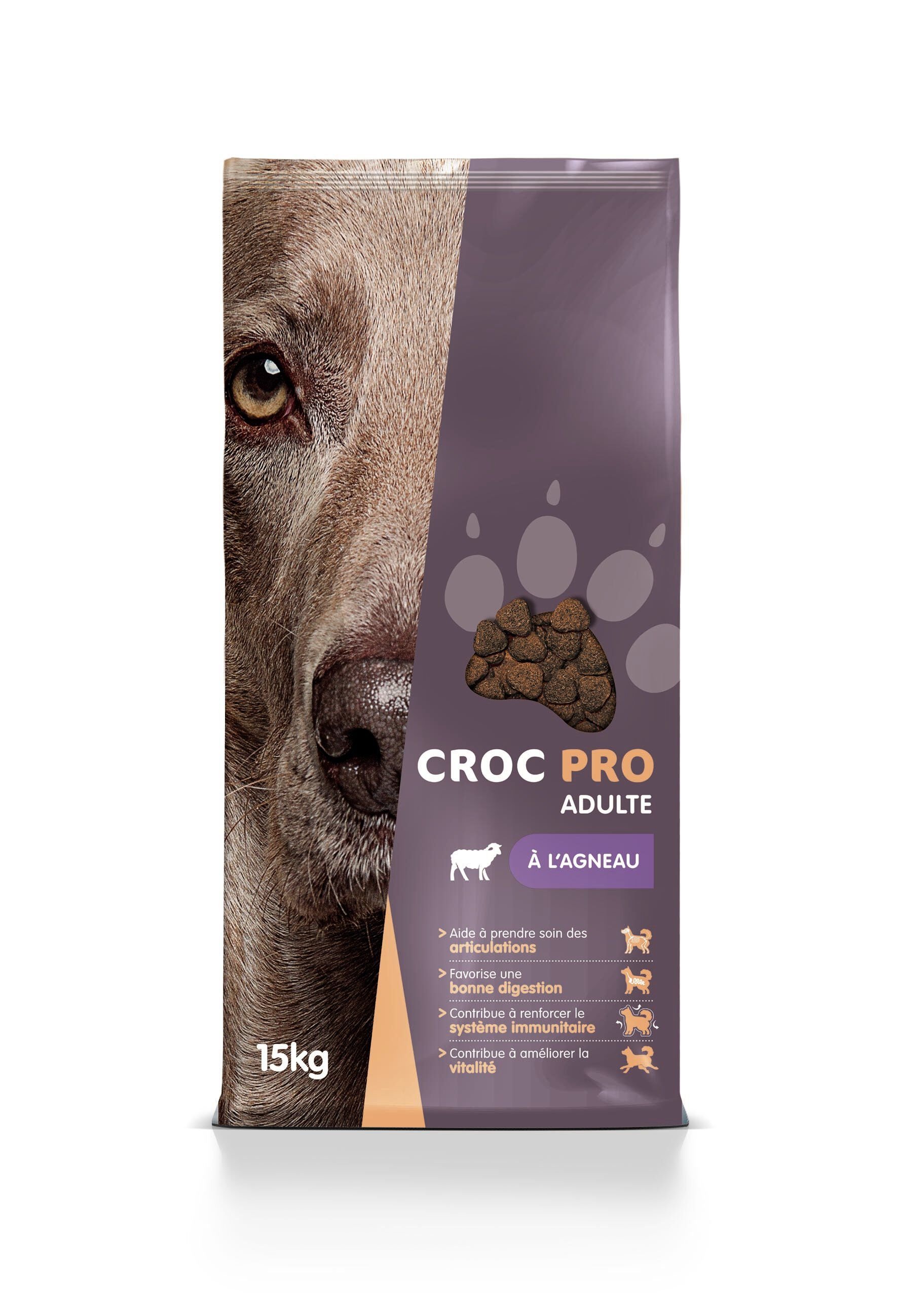 Croc Pro - Croquettes Adulte &agrave; l'Agneau pour Chiens - 15Kg Image num&eacute;ro 1