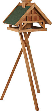 Trixie - natura mangeoire oiseaux avec pied et silo en pin brun - 54x40x48 cm
