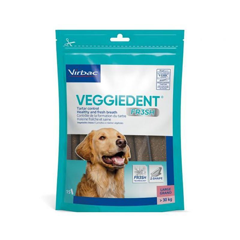 Virbac - Lamelles Veggiedent Fresh L pour Grands Chiens - x15 Image num&eacute;ro 1