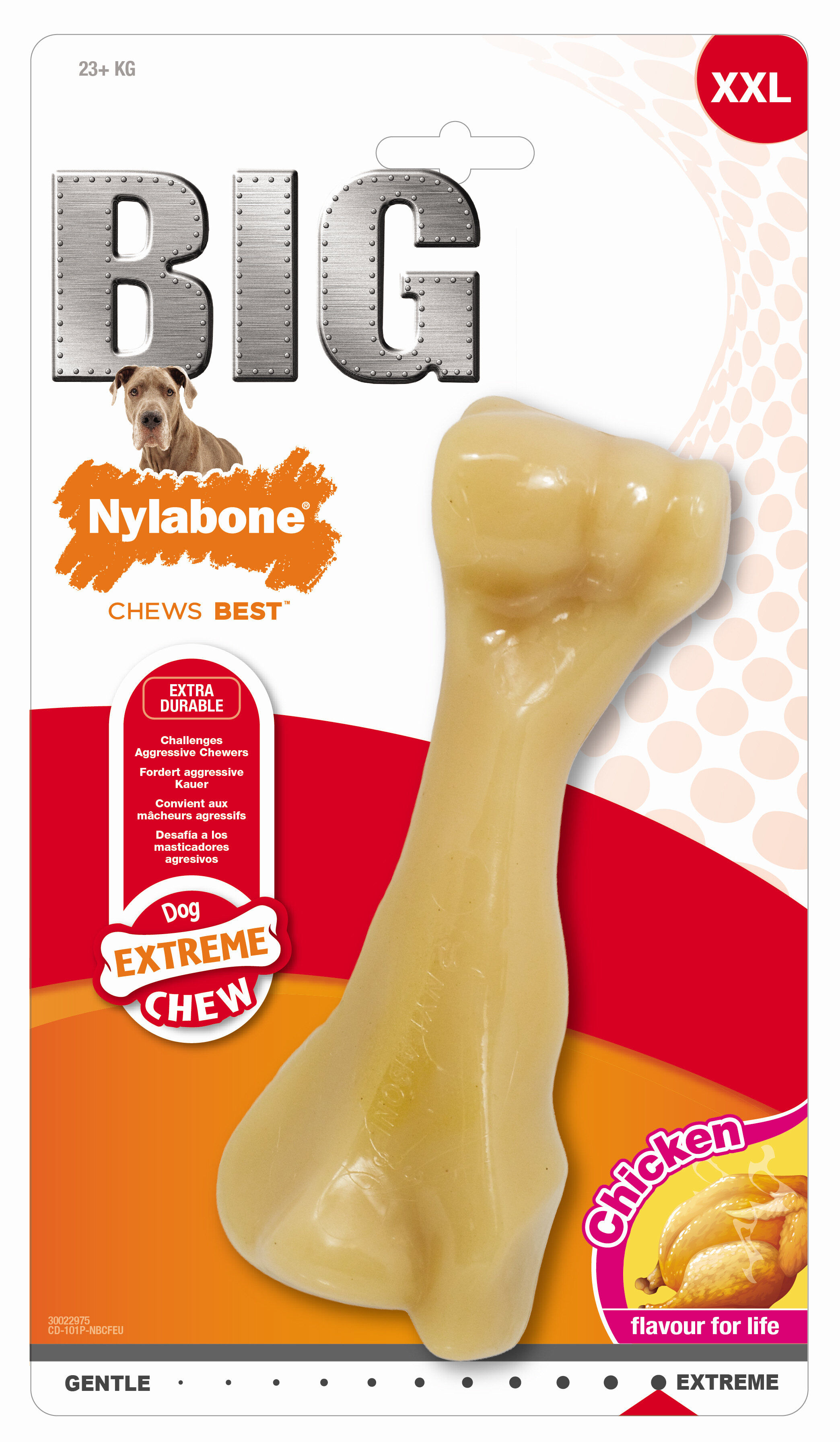 Nylabone - Jouet Os &agrave; M&acirc;cher BIG Bone au Poulet pour Chiens - XXL Image num&eacute;ro 1