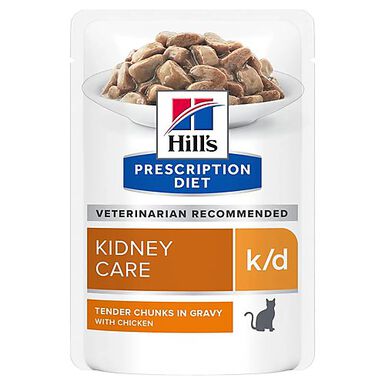 Hill's - Sachet Repas Prescription Diet K/D Kidney Care au Poulet pour Chats - 12x85g