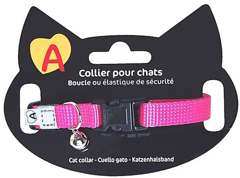 Animalis - Collier Basic pour Chat - Fushia image number null