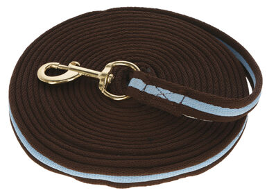 Covalliero - Longe de Travail Brun/Bleu Clair pour Cheval - 8m