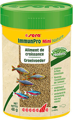 Sera - Aliment de Croissance ImmunPro Mini Nature pour Poissons d'Ornement - 100ml/48g