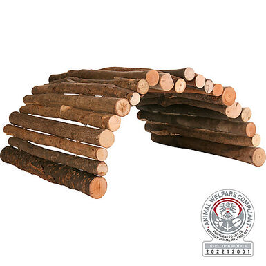Trixie - Pont flexible cochon d'Inde en bois d'écorce - 51x30 cm