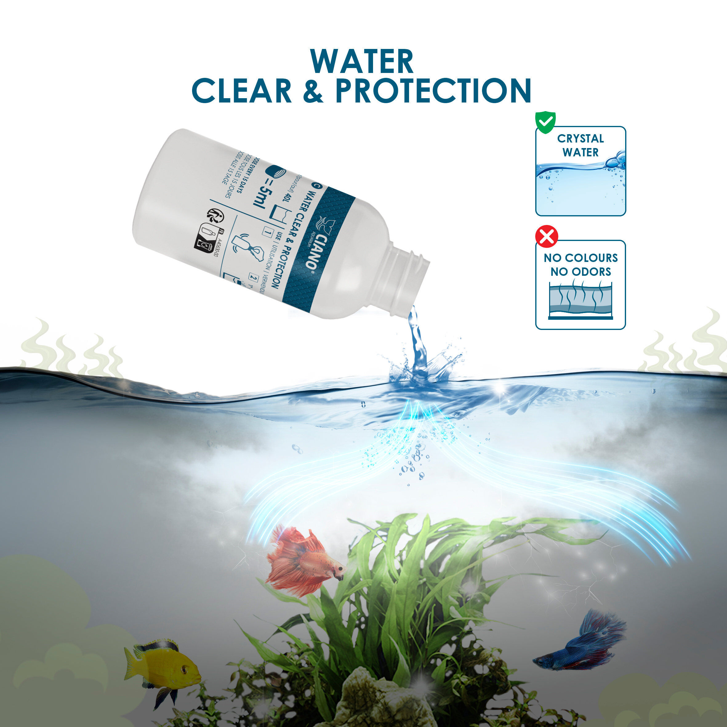 Ciano - Pack Water Care pour Entretien Aquarium - 3x100ml Image num&eacute;ro 7