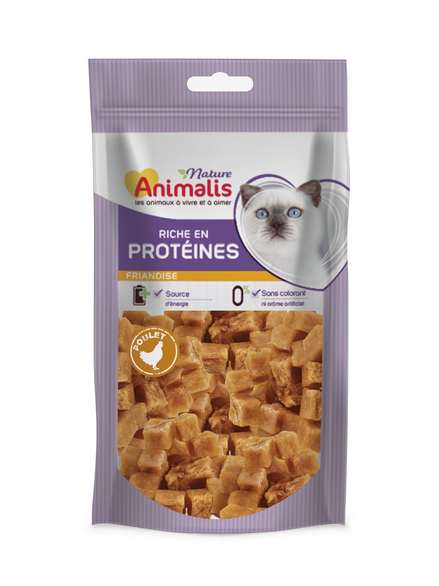 Animalis Nature - Friandises Cube de Poulet pour Chat - 50g Image num&eacute;ro 1