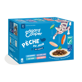 Edgard & Cooper - Multipack P&ecirc;che du Jour aux Poissons en Sauce pour Chats - 12x85g
