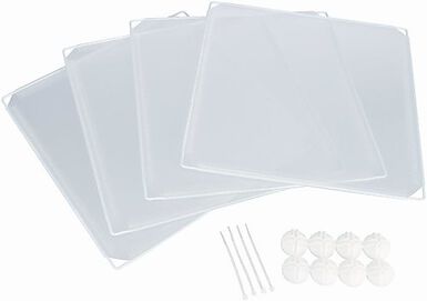 Trixie - 4 Eléments d'Extension en Plastique Blanc pour Lapins - 35x35cm