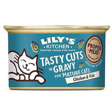 Lily's Kitchen - Bouchées Tasty en Sauce Poulet et Thon pour Chat Senior - 85 g