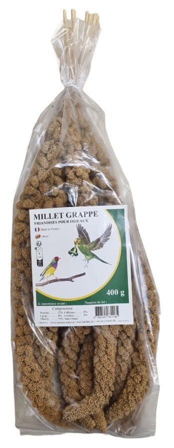 Octave Bauchant - Millet Jaune Anis&eacute; en Grappes pour Perruche - 400g Image num&eacute;ro 1