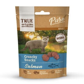True Origins Pure - Friandises Crunchy au Saumon pour Chats - 50g
