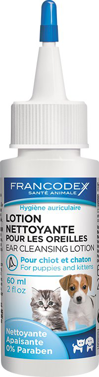 Francodex - Solution Nettoyante pour les Oreilles pour Chiot et Chaton - 60ml Image num&eacute;ro 1