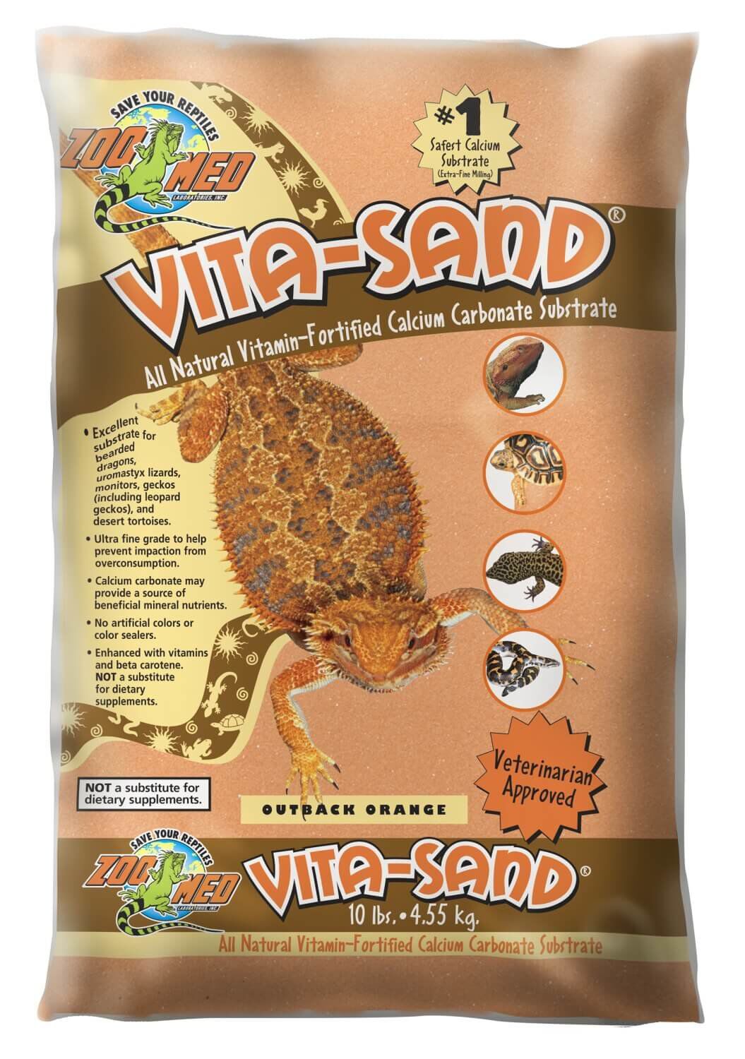 Zoomed - Sable Vita-Sand Outback Orange pour Reptiles - 4,5Kg Image num&eacute;ro 1