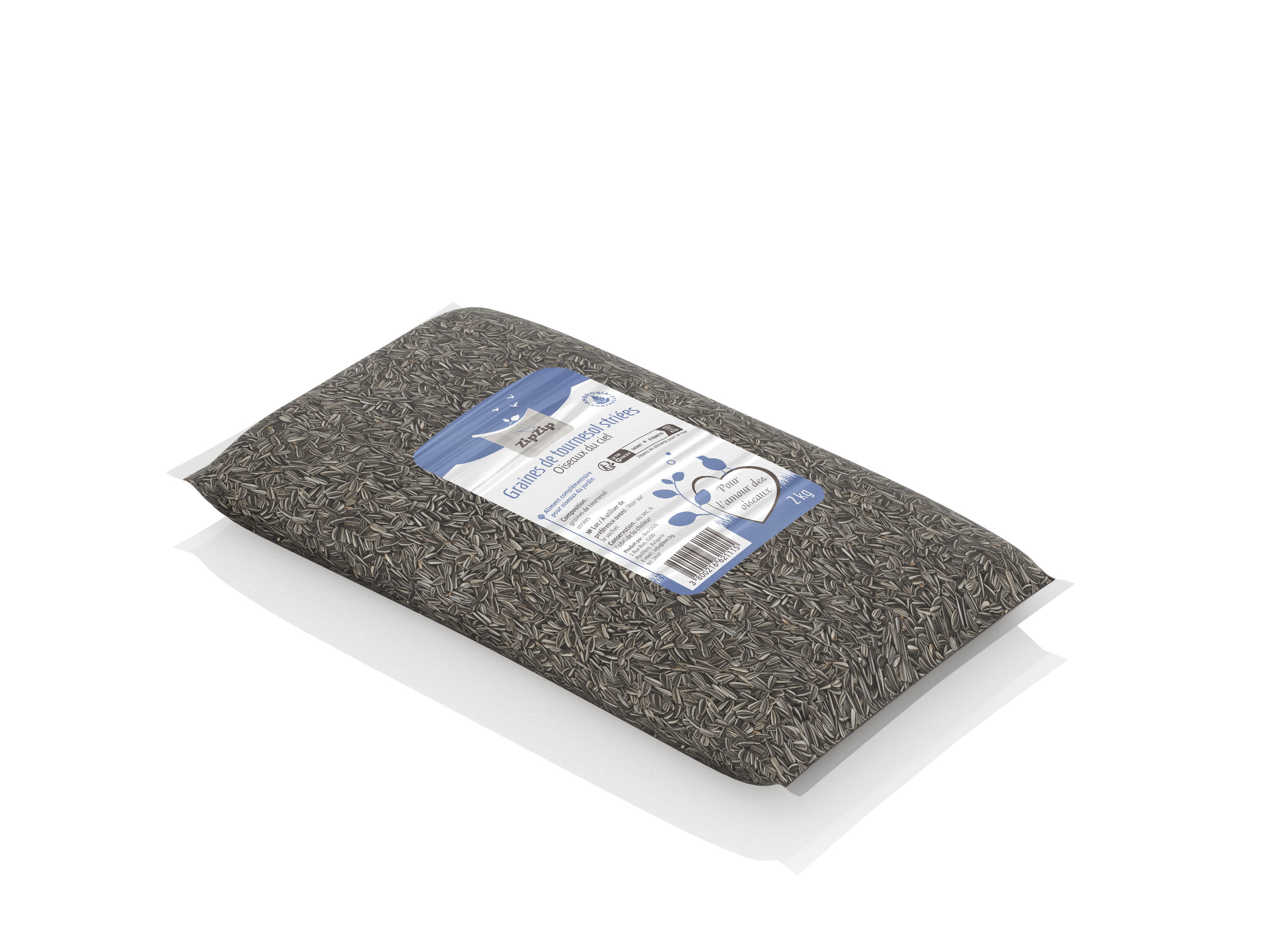 ZipZip - Graines de Tournesol Stri&eacute;es - 2kg Image num&eacute;ro 1