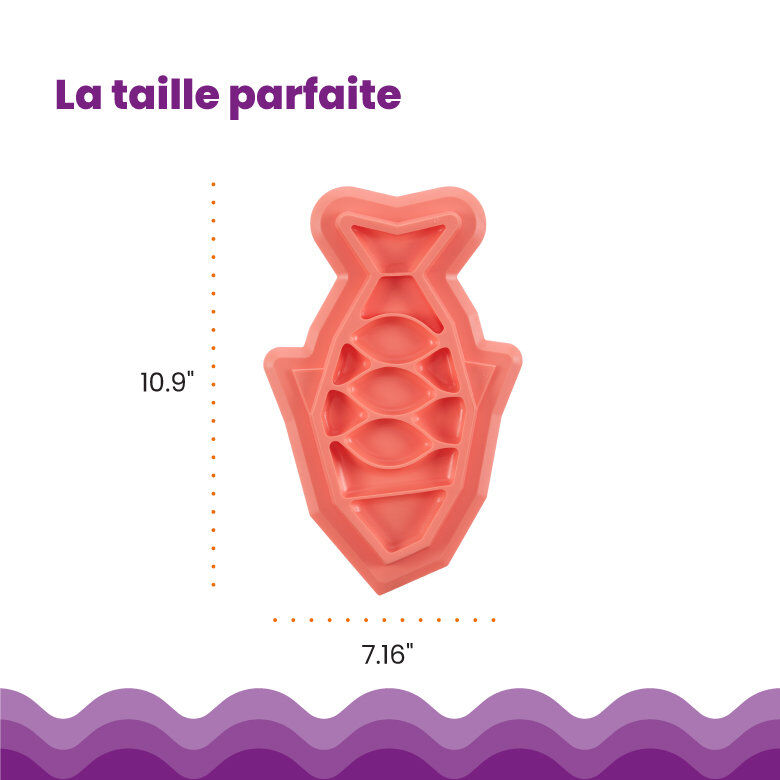 Outward Hound - Tapis d'Alimentation Fishie Fun Feed pour Chats - Rose Image num&eacute;ro 3