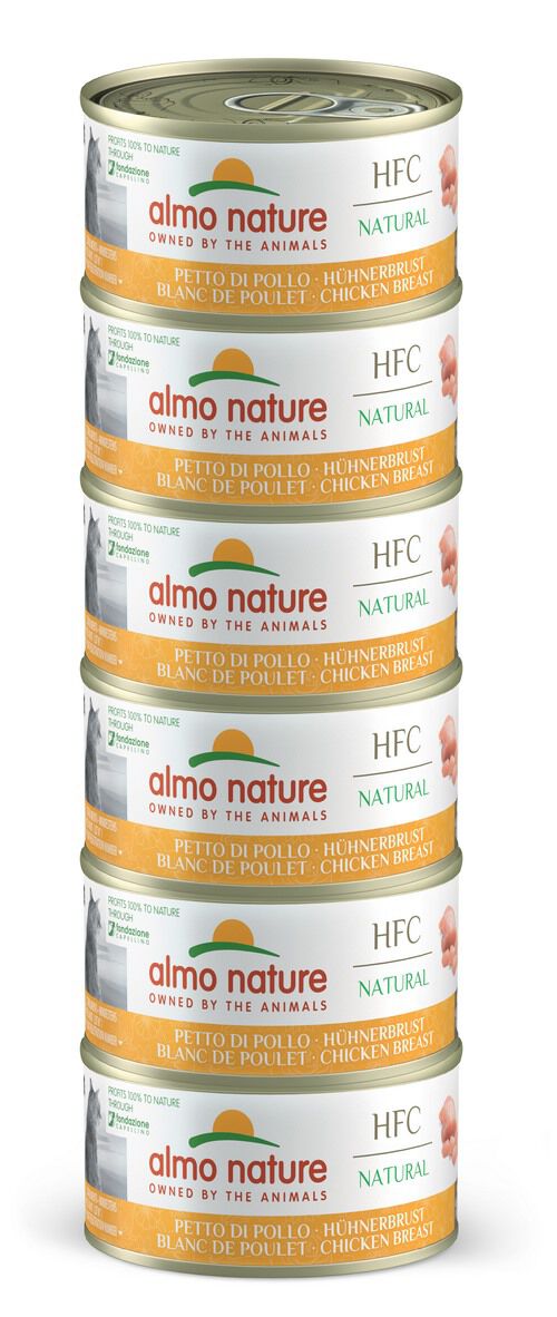 Almo Nature - Bo&icirc;te HFC Natural Blanc de Poulet pour Chats - 6x70g Image num&eacute;ro 1