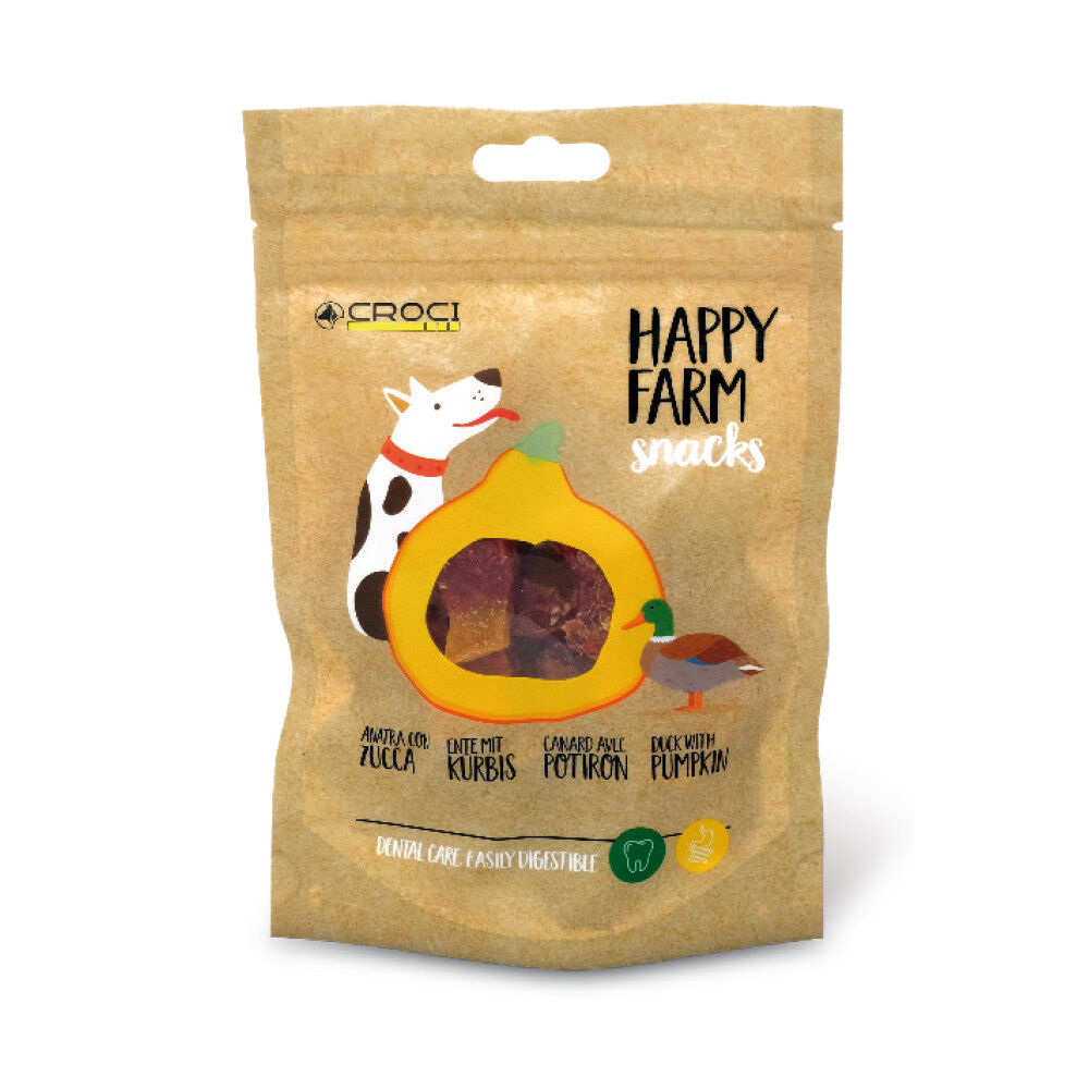 Croci - Friandises Happy Farm Citrouille et Canard pour Chiens - 80g Image num&eacute;ro 2