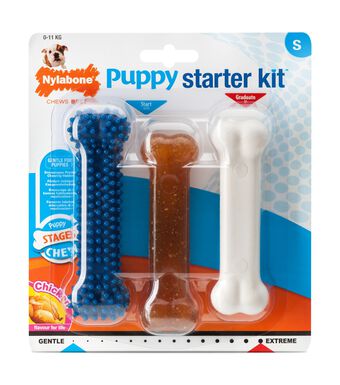 Nylabone - Jouet à Mâcher Puppy Starter Kit pour Chiots - S