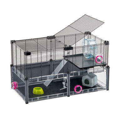 Ferplast - Cage Multipla pour Hamster et Souris - Noir