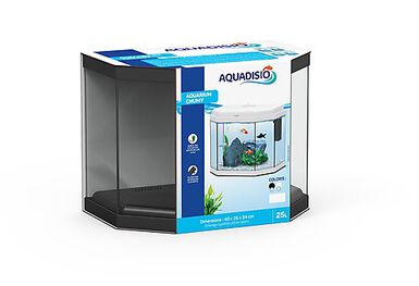 Aquadisio - Aquarium Chumy Équipé Noir - 25L