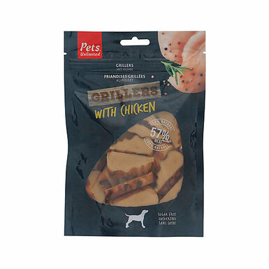 Pets Unlimited - Grillers avec Poulet Naturel pour Chien - 100g