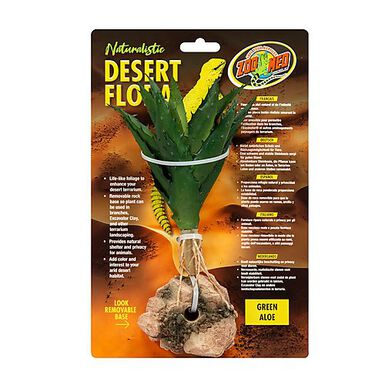 Zoomed - Décoration Artificielle Plante Aloé Vert pour Terrarium - 15,5cm