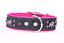 Yogipet - Collier Bulldog Cuir Crystal pour Chien Noir/Rose - T65 48/58cm Indicateur image numéro 4