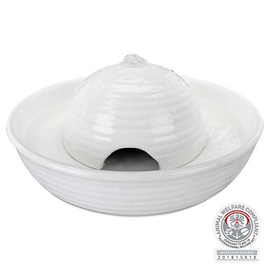 Trixie - Fontaine à Boire Vital Flow Mini en Céramique blanc - 0.8 l / 24 x 10 cm