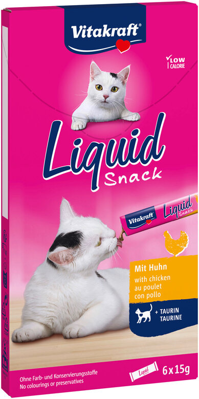 Vitakraft - Liquid snack chat taurin - (6X15g) Image numéro 1 Vitakraft - Liquid snack chat taurin - (6X15g) Image numéro 1