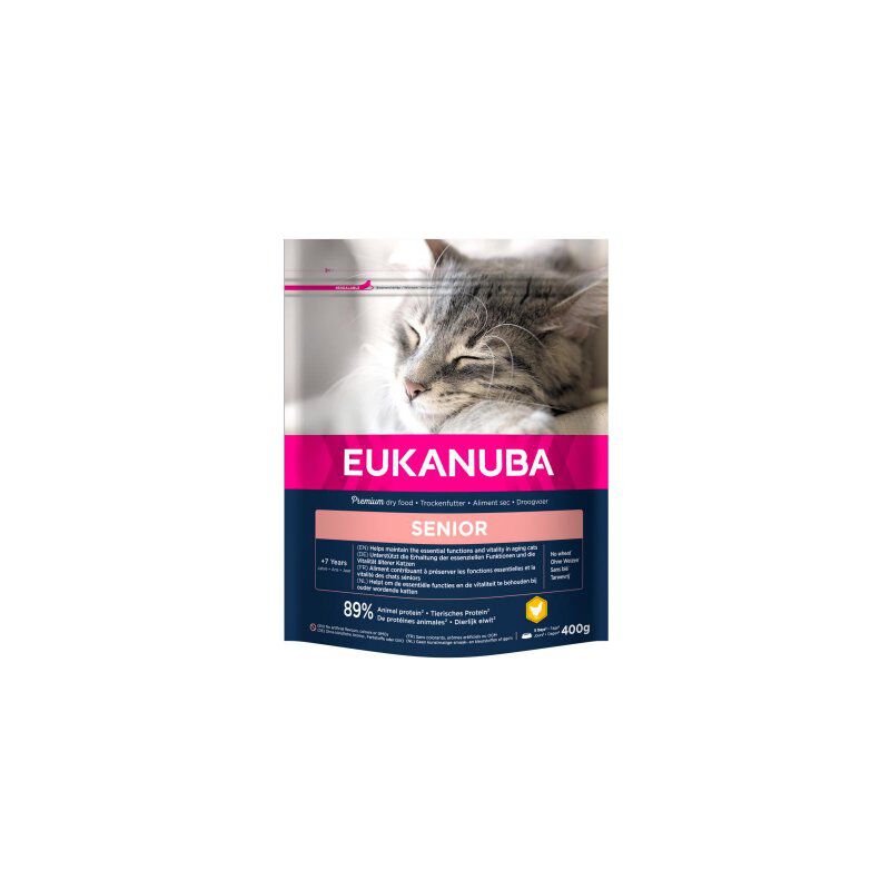 Eukanuba -  Croquettes Chat Senior Condition Optimale Toutes Races Poulet - 400g Image num&eacute;ro 1
