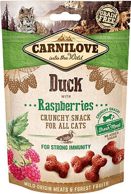 Carnilove - Friandises Crunchy Canard et Framboise pour Chat - 50g