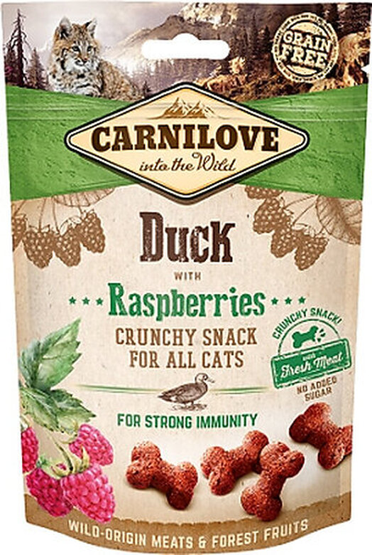 Carnilove - Friandises Crunchy Canard et Framboise pour Chat - 50g image number null