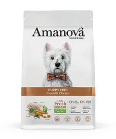 Amanova - Croquettes Small au Poulet pour Chiots - 2Kg