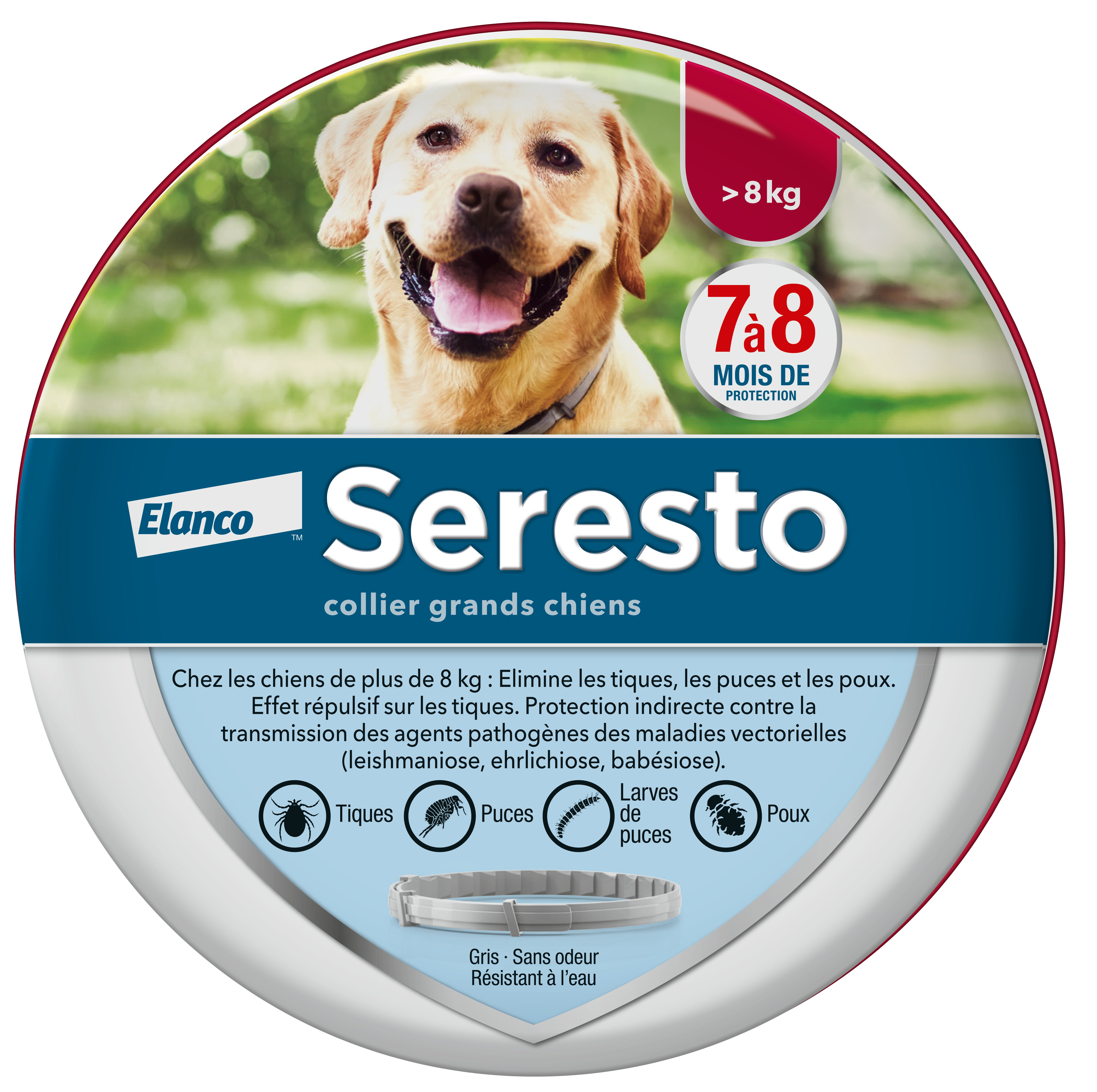 Elanco - Collier Seresto Antiparasitaires pour Grand Chien Image num&eacute;ro 1