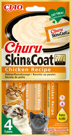 Inaba - Friandises Churu Skin&Coat Recette Poulet pour Chats - 4x14g