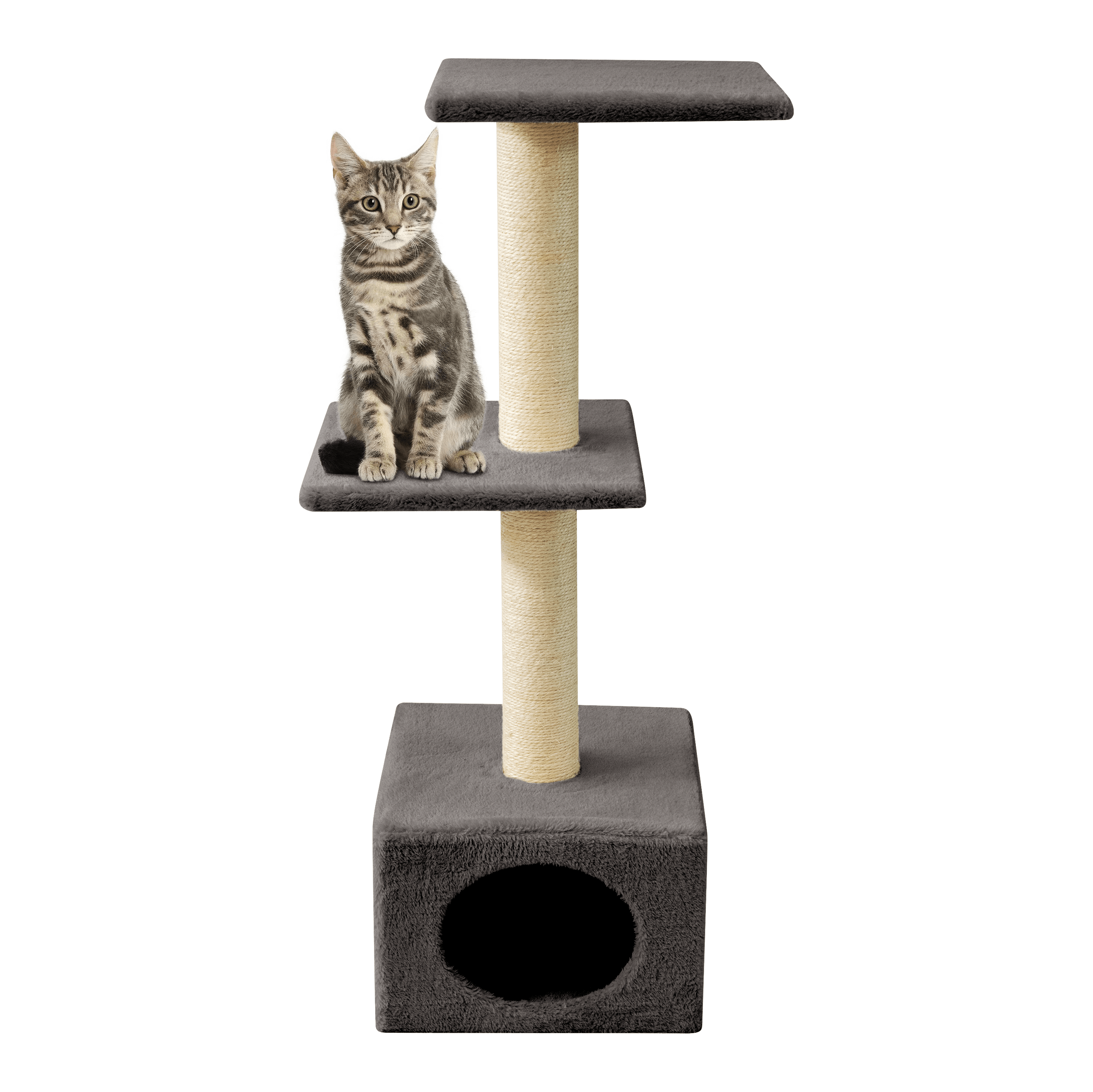 Leeby - Arbre &agrave; Chat Cube Colette pour Chats - Gris Image num&eacute;ro 1