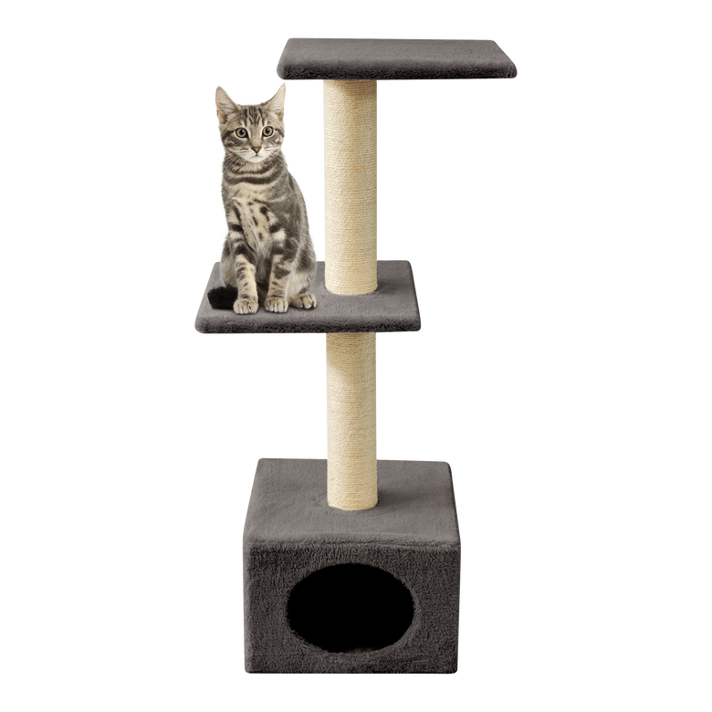 Leeby - Arbre à Chat Cube Colette pour Chats - Gris Image numéro 1 Leeby - Arbre à Chat Cube Colette pour Chats - Gris Image numéro 1