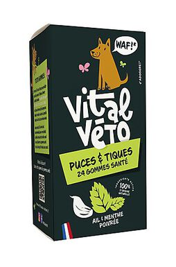 Vitalvéto - Gommes Santé Tiques & Puces pour Chien - 24g