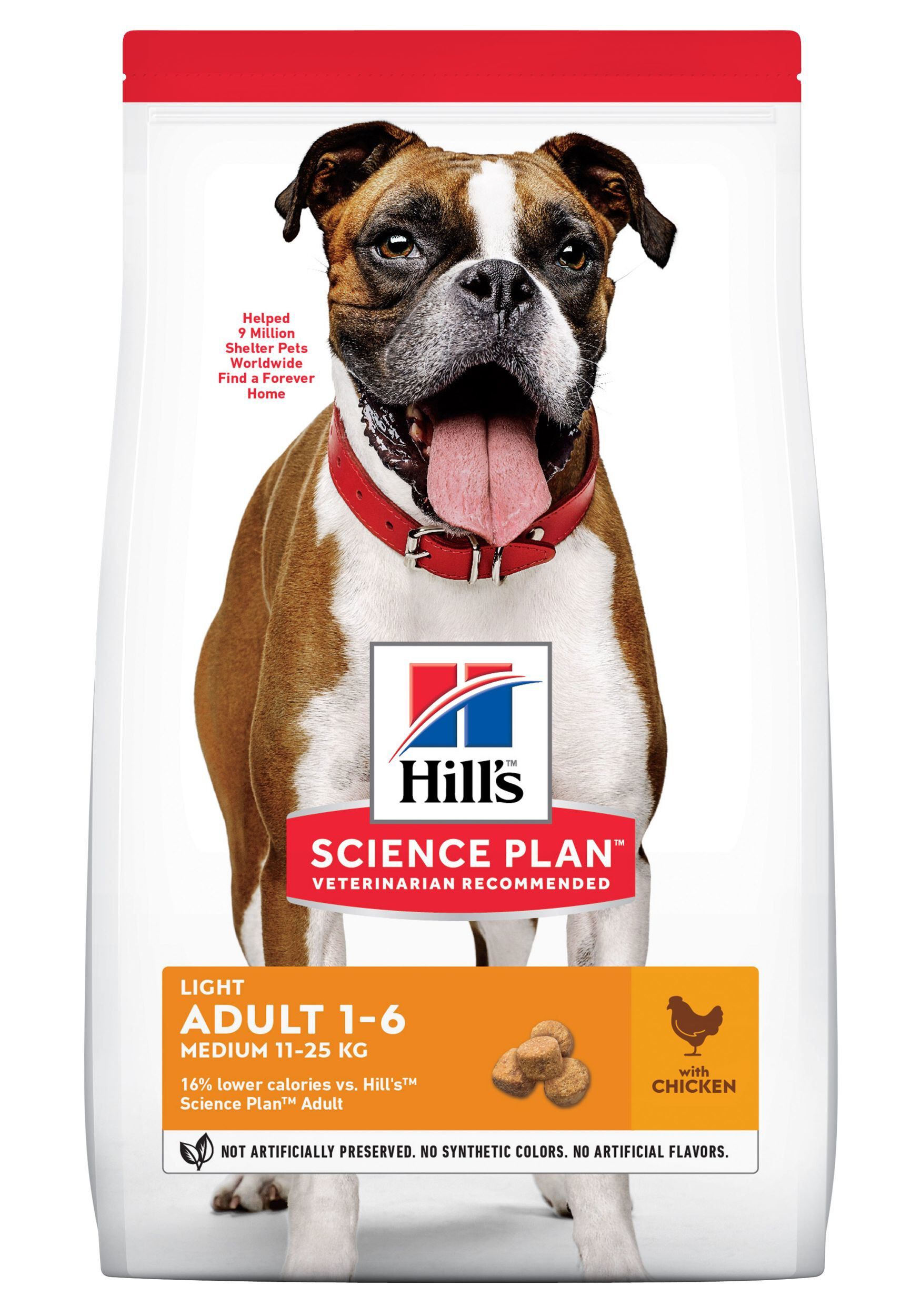 Hill's Science Plan - Adult Light Croquettes Pour Chien Au Poulet  - 12kg Image num&eacute;ro 1