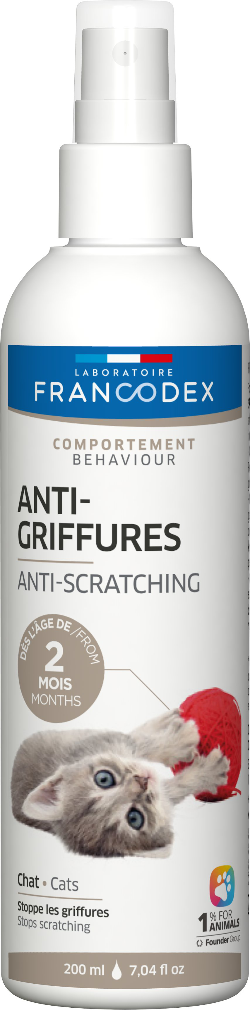 Francodex - Anti-Griffures &Eacute;duque en Douceur pour Chaton et Chat - 200ml Image num&eacute;ro 1