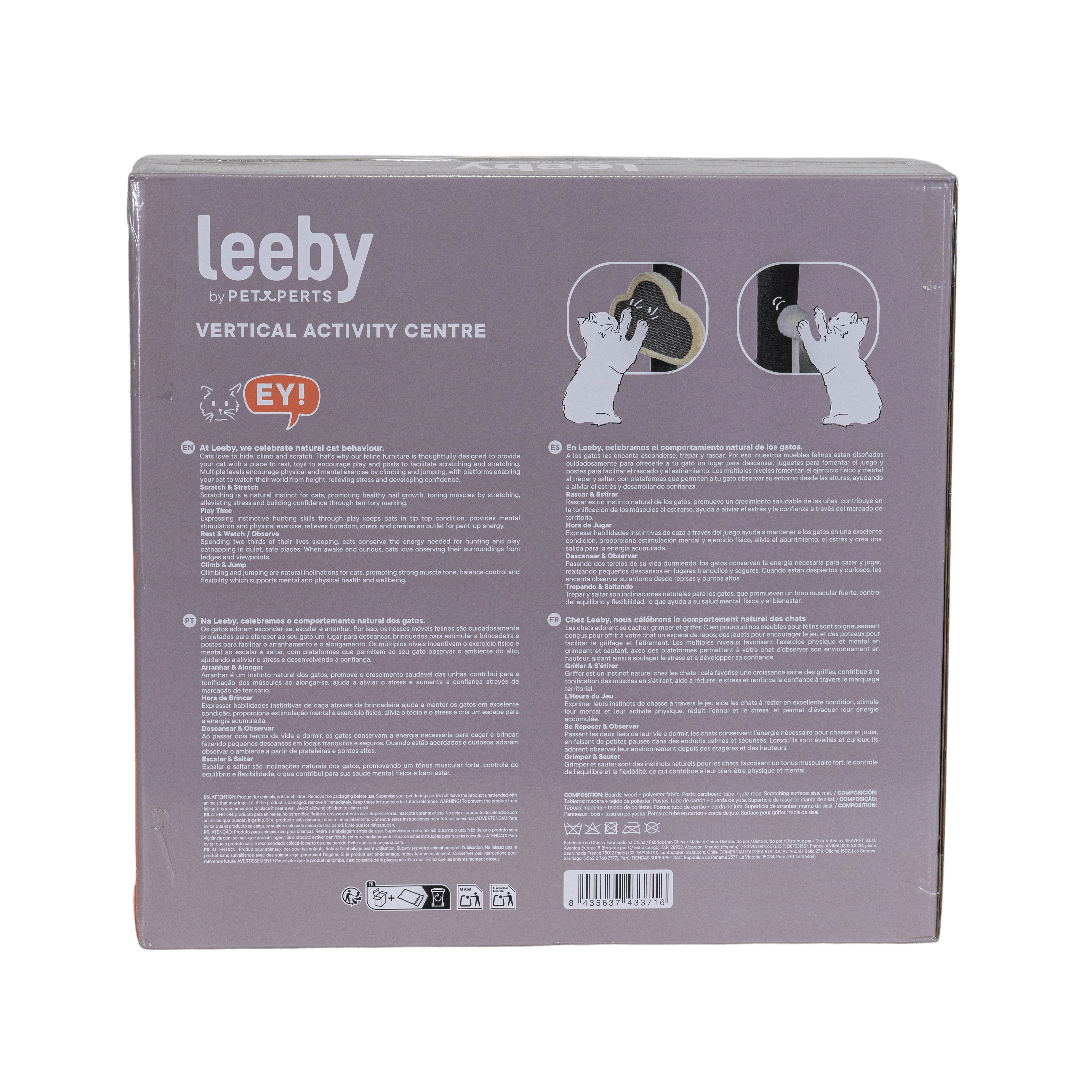 Leeby - Arbre &agrave; Chat Kitten pour Chatons - 76x45cm Image num&eacute;ro 8