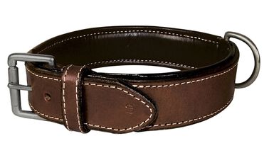 Bobby - Collier Classique Haute Finition Marron pour Chiens