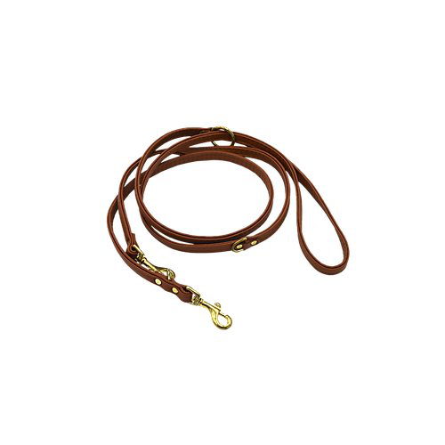 Comme Un Roi - Laisse Cuir Ajustable So Chic Caramel pour Chien - 200cm Image num&eacute;ro 1