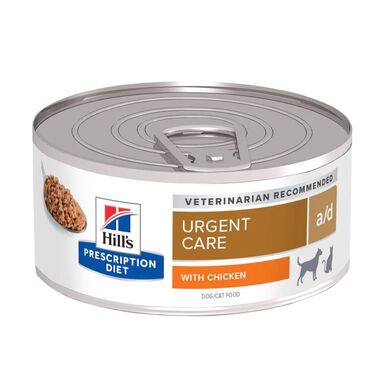 Hill's - Pâtée Prescription Diet A/D Urgent Care au Poulet pour Chiens et Chats - 24x156g