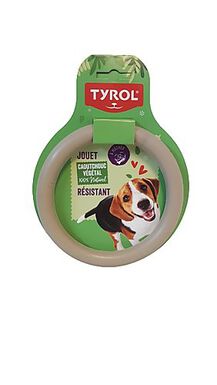 Tyrol - Jouet Chien Anneau en Caoutchouc pour Chien - 14,5cm