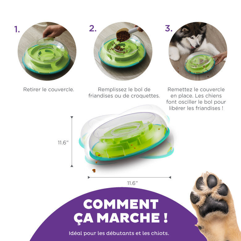 Outward Hound - Jeu Puzzle &agrave; Friandises Wobble Bowl pour Chiens Image num&eacute;ro 3