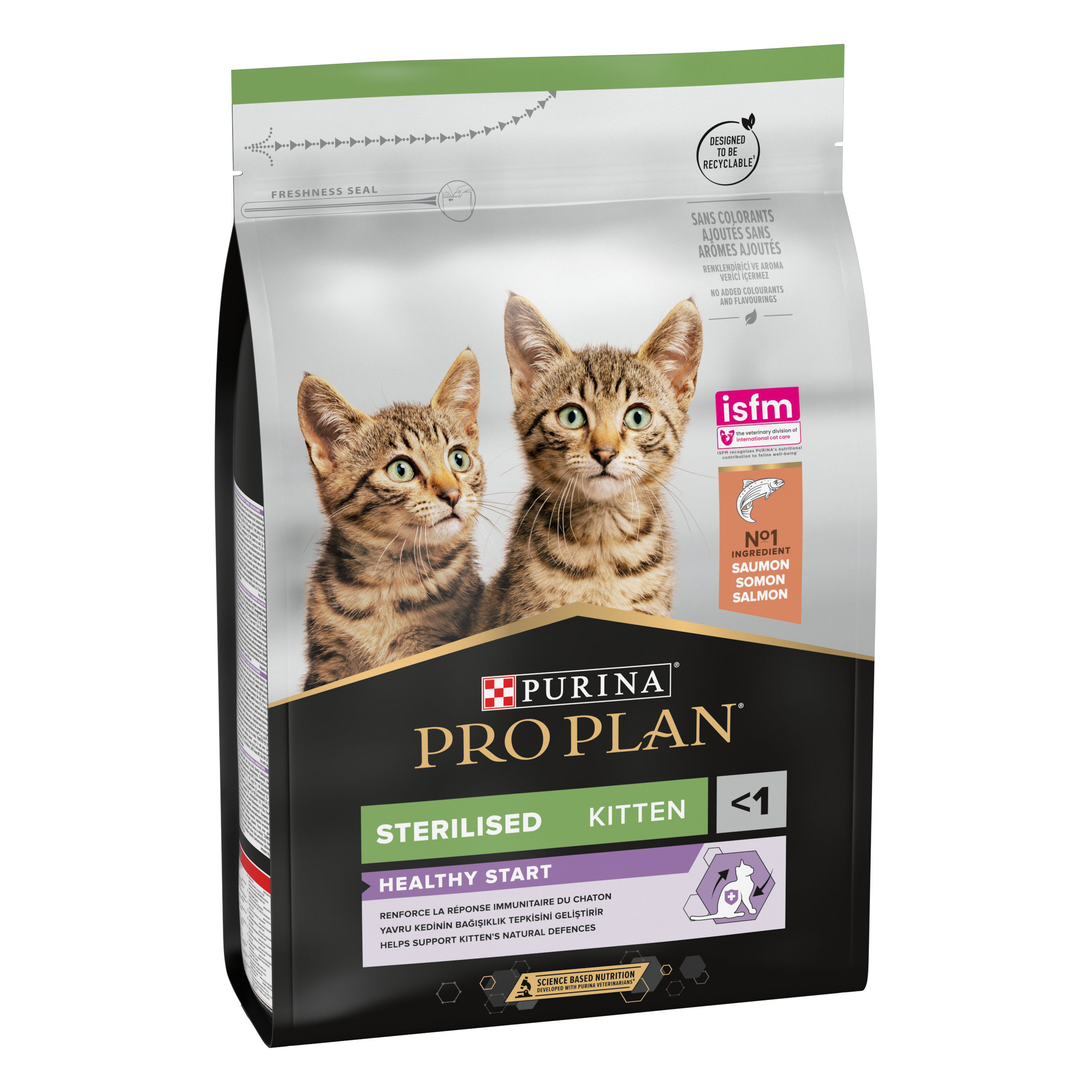 Pro plan - Croquettes Sterilised Kitten au Saumon pour Chaton - 3Kg Image num&eacute;ro 2