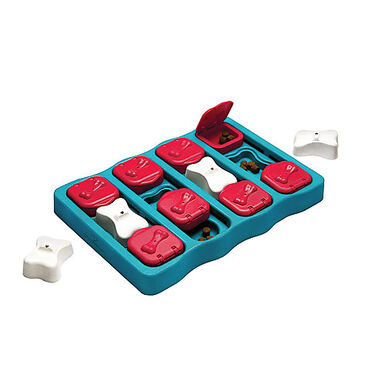 Nina Ottosson - Jeu Educatif Dog Brick-Blu pour Chiens - 31,5x21,5x4 cm