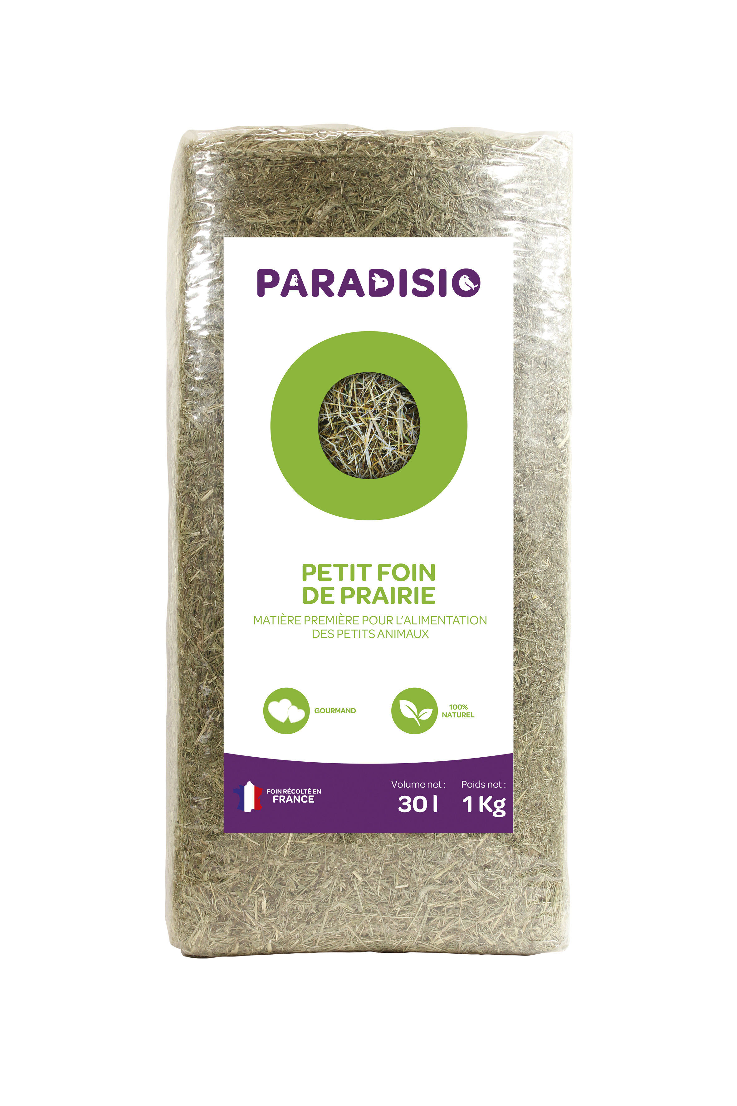 Paradisio - Petit Foin de Prairie pour Rongeur - 30L Image num&eacute;ro 1